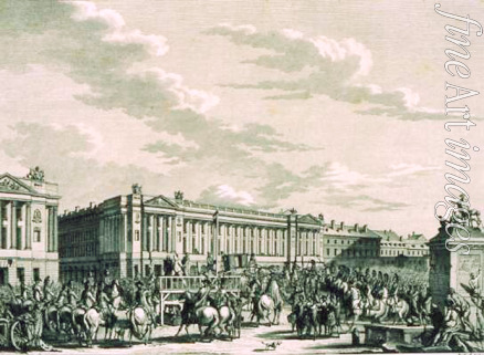 Swebach Jacques-François Joseph - Die Hinrichtung Ludwig des XVI. auf dem Revolutionsplatz am 21. Januar 1793