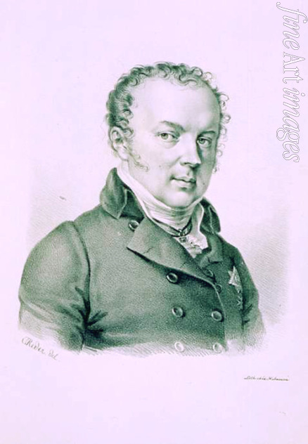 Unbekannter Künstler - Porträt des Leiters des Imperialen Lyzeum in Zarskoje Selo Georg Reingold von Engelhardt (1775-1862)