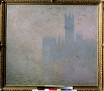 Monet, Claude - Seemöven. Die Themse in London. Parlamentsgebäude