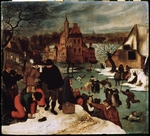 Brueghel, Pieter, der Jüngere - Winterszene. Eislauf