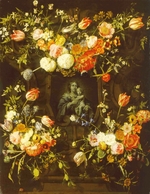 Ykens, Frans - Madonna, von Blumen umringt