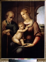 Raffael (Raffaello Sanzio da Urbino) - Die heilige Familie (Madonna mit dem bartlosen Josef)