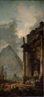 Robert, Hubert - Ruine mit Pyramide