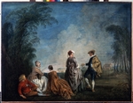 Watteau, Jean Antoine - Der verwirrende Vorschlag