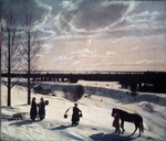 Krylow, Nikifor Stepanowitsch - Winterszene (Russischer Winter)