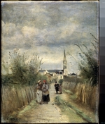 Corot, Jean-Baptiste Camille - Glockenturm in Argenteuil (Weg zur Kirche)