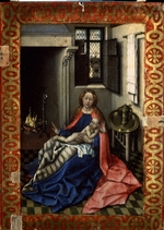 Campin, Robert - Maria mit dem Jesuskind am Kamin