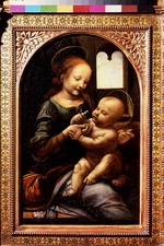 Leonardo da Vinci - Madonna mit der Blume (Madonna Benois)