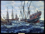 Lanceray (Lansere), Ewgeni Ewgenjewitsch - Schiffe aus der Zeiten Peters I.