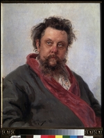 Repin, Ilja Jefimowitsch - Porträt des Komponisten Modest Mussorgski (1839-1881)