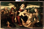 Italienischer Meister - Die Heilige Familie mit dem Johannesknaben