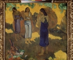 Gauguin, Paul Eugéne Henri - Drei Tahitianerinnen auf gelbem Hintergrund