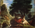 Delacroix, Eugène - Löwenjagd in Marokko