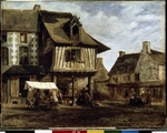 Rousseau, Théodore - Marktplatz in der Normandie