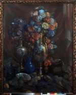 Sapunow, Nikolai Nikolajewitsch - Stilleben. Vasen, Blumen und Früchte