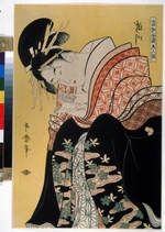 Utamaro, Kitagawa - Die schöne Takigawa vom Teehaus Ogi (Aus der Serie Die berühmte Schönheiten unserer Zeit)