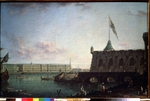 Alexejew, Fjodor Jakowlewitsch - Blick auf die Peter-und-Paul-Festung und das Palastufer in St. Petersburg