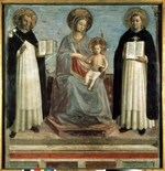 Angelico, Fra Giovanni, da Fiesole - Thronende Madonna mit dem Kind und den Heiligen Dominikus und Thomas von Aquin