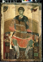 Russische Ikone - Der heilige Demetrios von Saloniki auf dem Throne
