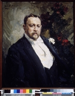 Korowin, Konstantin Alexejewitsch - Porträt des Sammlers Iwan Abramowitsch Morosow (1871-1921)