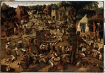 Brueghel, Pieter, der Jüngere - Jahrmarkt mit Theatervorstellung