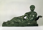 Klassische Antike Kunst - Liegender Jüngling. Deckel einer Urne (Etrurien)