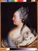 Buchholz, Heinrich - Porträt von Kaiserin Elisabeth I. von Russland (1709-1762) mit Perlenschmuck