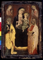 Meister von San Jacopo a Muciano - Thronende Madonna mit Kind und Heiligen Peter und Paul