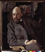 Serow, Valentin Alexandrowitsch - Porträt des Malers Ilja Ostrouchow (1858-1929)