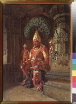 Wereschtschagin, Wassili Wassiljewitsch - Die Statue Vishnu im Indra-Tempel