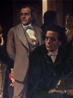 Repin, Ilja Jefimowitsch - Die Komponisten Anton Rubinstein und Alexander Serow (Detail des Bildes Slawische Komponisten)