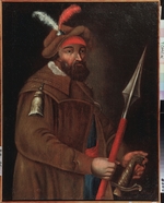 Russischer Meister - Porträt des Kosakenführers, Eroberer von Sibirien Jermak Timofejewitsch (?-1585)