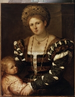 Bordone, Paris - Bildnis einer Dame mit Kind