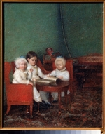 Unbekannter Künstler - Kinder in einem Interieur