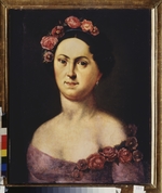 Russischer Meister - Porträt der Ballettänzerin Awdotja Istomina (1799-1848) als Flora