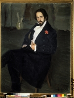Kustodiew, Boris Michailowitsch - Porträt des Malers Iwan Bilibin (1876-1942)