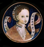 Westeuropäische angewandte Kunst - Schale mit dem Bildnis einer jungen Frau (Coppa amatoria)