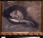 Carrière, Eugène - Kopf einer schlafenden Frau