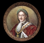 Russischer Meister, Schule von Andrei Owssow - Porträt von Kaiser Peter I. der Große (1672-1725)