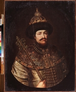 Russischer Meister - Porträt des Zaren Alexei I. Michailowitsch von Russland (1629-1676)
