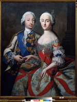 Grooth, Georg-Christoph - Porträt von Großfürst Peter Fjodorowitsch und Großfürstin Katharina Aleksejewna