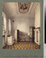 Uchtomski, Konstantin Andrejewitsch - Schlafzimmer des Kaisers Peter I. im Lustschloss Monplaisir von Peterhof