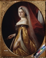 Russischer Meister - Porträt der Großfürstin Maria Nikolajewna von Russland (1819-1876), Presidentin der Bildkunstakademie