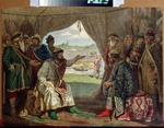 Kiwschenko, Alexei Danilowitsch - Großfürsten Wladimir Monomach und Swjatopolk II. auf dem Fürstentag in Dolobsk 1103