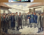 Kiwschenko, Alexei Danilowitsch - Fall der Festung Plewna. Osman Pascha vor dem Kaiser Alexander II.