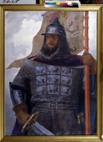 Kulikow, Afanasi Jefremowitsch - Bildnis Alexander Newski, Fürst von Nowgorod und Großfürst von Wladimir (1220-1263)