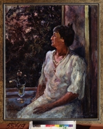 Osmjorkin, Alexander Alexandrowitsch - Porträt von Dichterin Anna Achmatowa (1889-1966)
