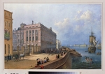 Sadownikow, Wassili Semjonowitsch - Blick auf das Newa-Ufer und den Marmorpalast in St. Petersburg