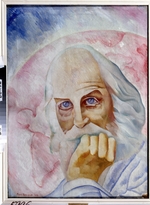 Grigorjew, Boris Dmitriewitsch - Porträt des amerikanischen Dichters Walt Whitman (1819-1892)