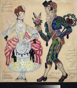 Sudeikin, Sergei Jurjewitsch - Kostümentwurf zum Theaterstück Ein toller Tag oder Figaros Hochzeit von P. de Beaumarchais